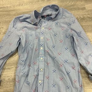 Vineyard Vines Boys Youth Large (16) Button Down Long Sleeve Shirt